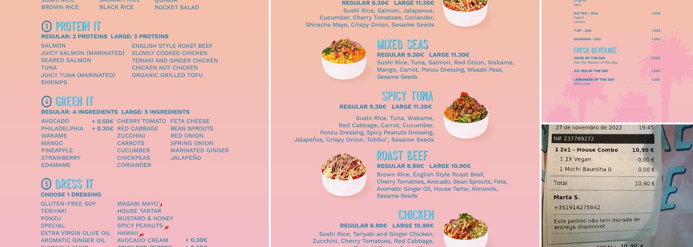 Poke House - Nova University Menu