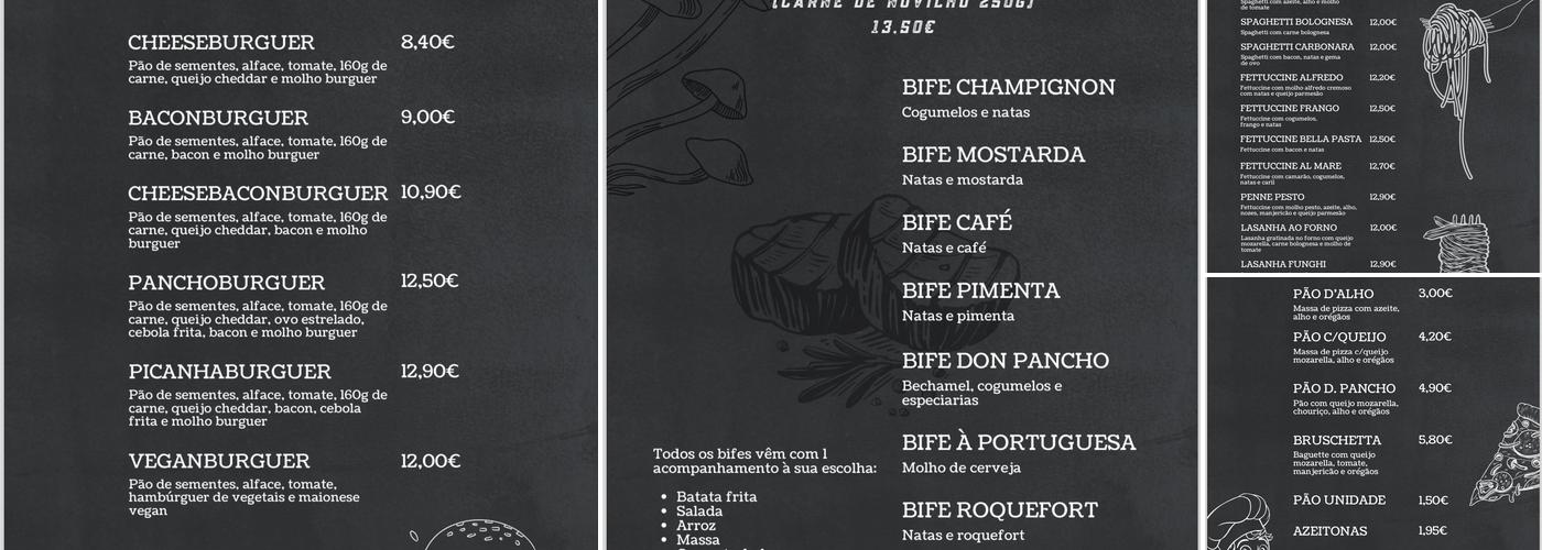 Pizzaria Don Pancho Menu