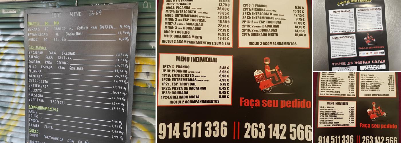 LostWind Churrasqueira (Carregado Centro) Menu