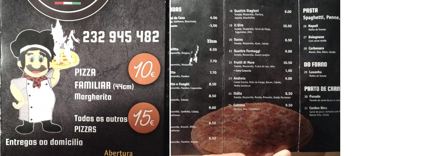 Il Giro Pizza Menu