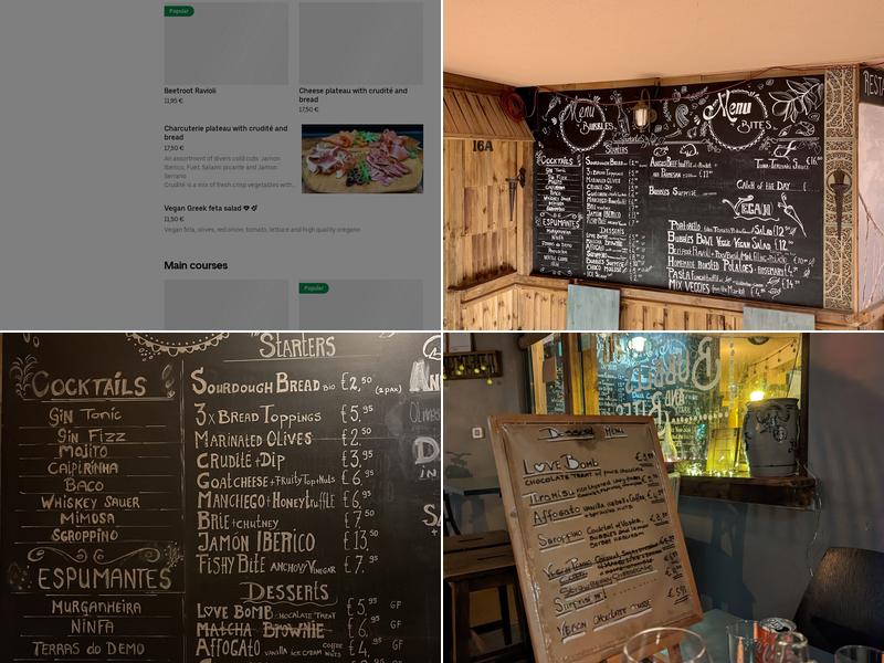 Bubbles and Bites Menu