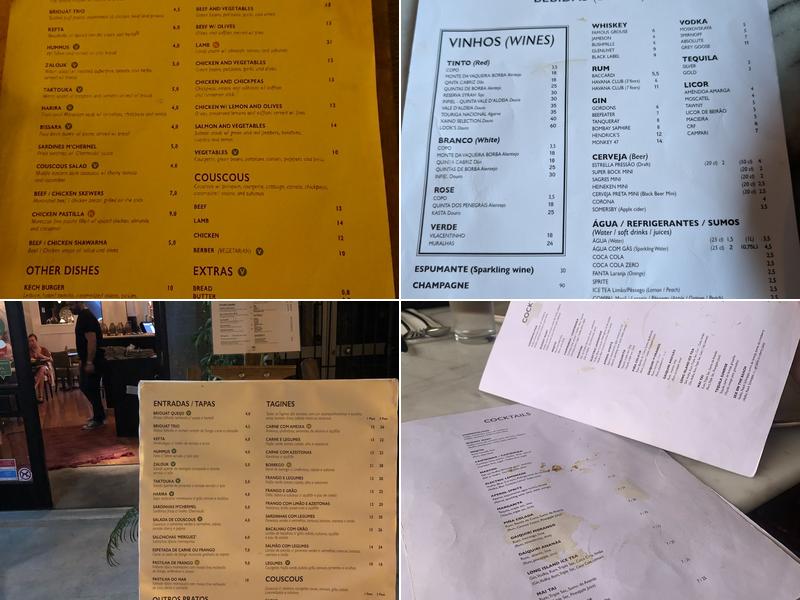 KECH Moroccan Mezze Bar Menu