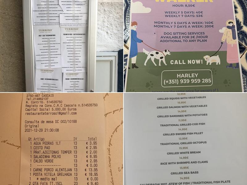 Terroso Menu