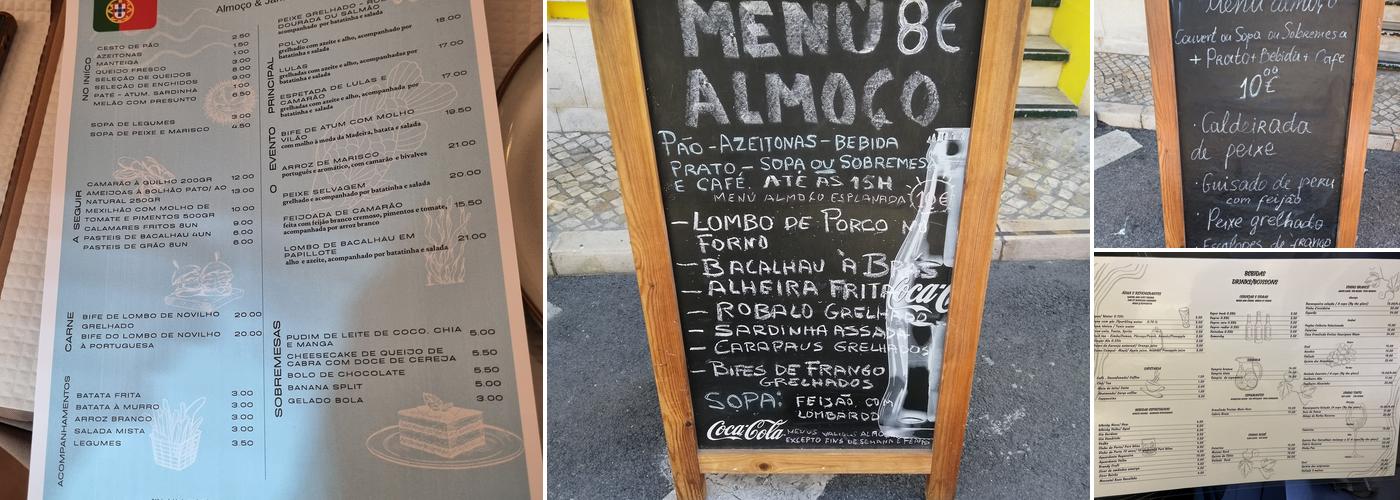 Manjar da Vila Menu
