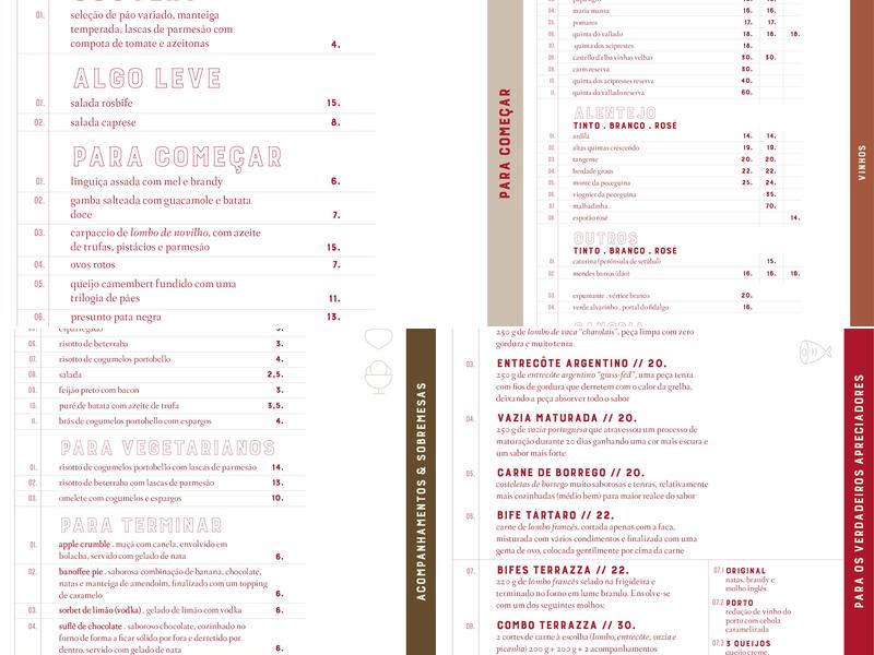 Terrazza Menu