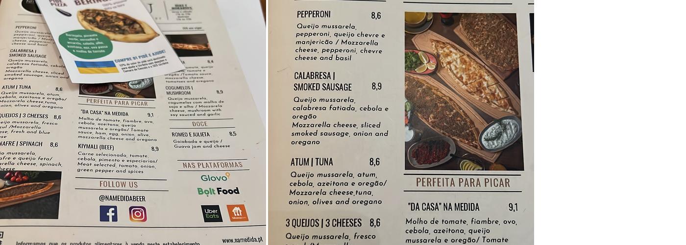 Na Medida Beer Self-Service Menu