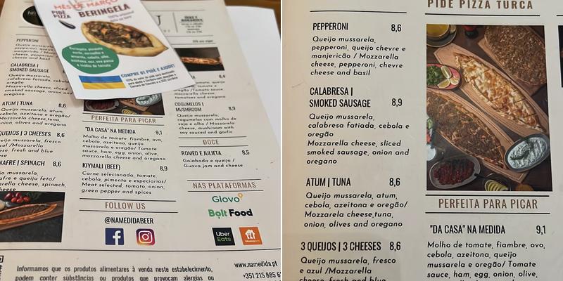 Na Medida Beer Self-Service Menu