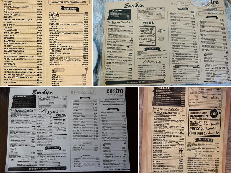 Castro Menu