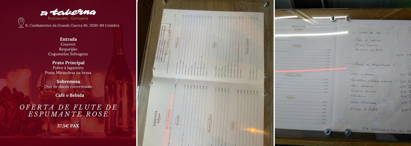 A Taberna Menu