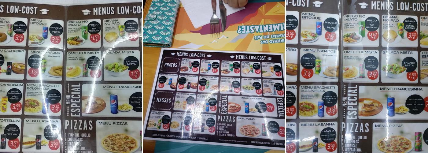 Francesinhas & Ca. Menu