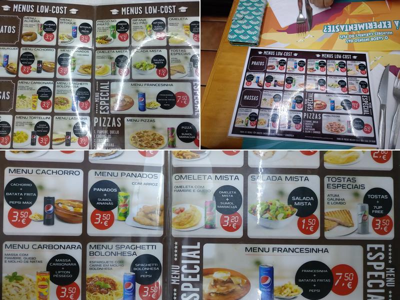 Francesinhas & Ca. Menu