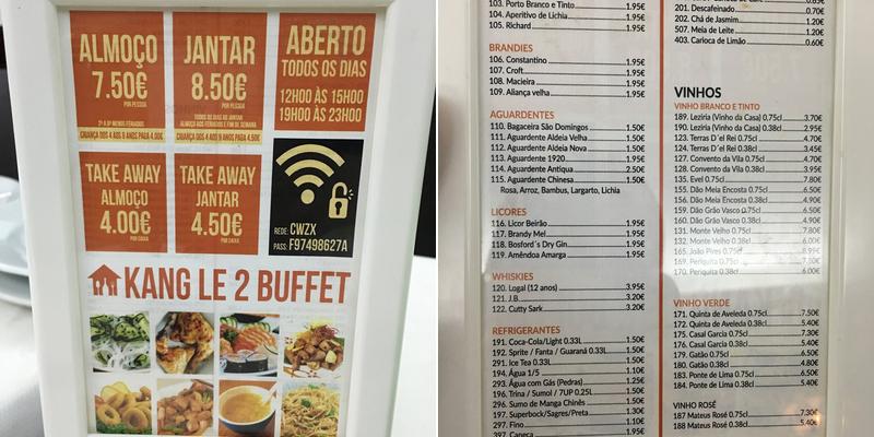 Kang Le Menu