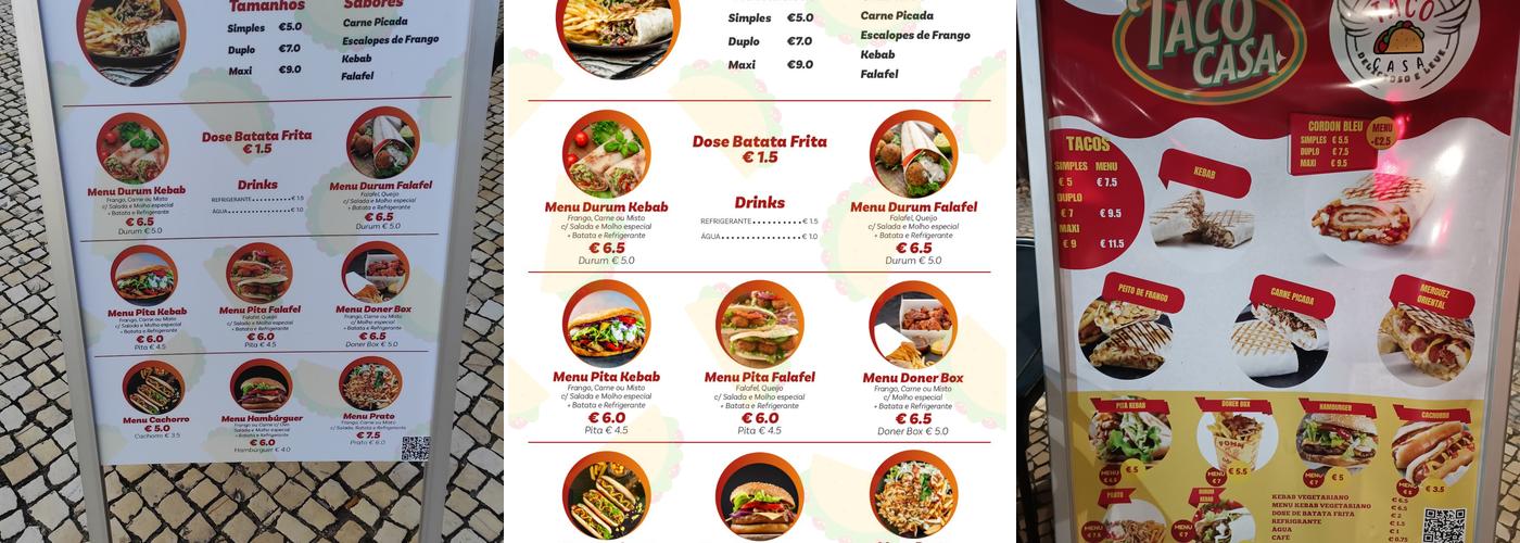 Taco Casa Menu