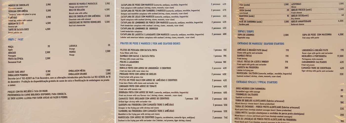 São João Menu