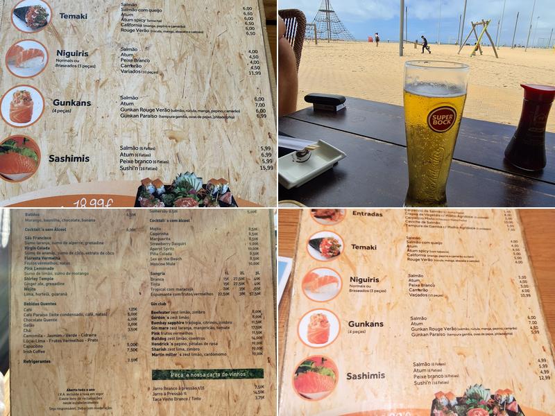 Paraiso Bar - Activities Hoteleiras Lda Menu