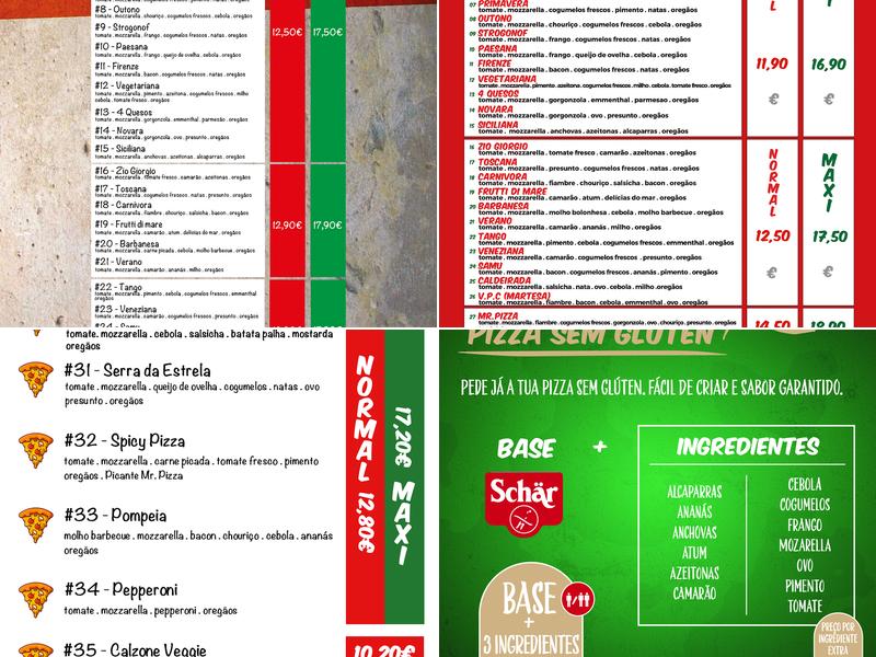 Mr. Pizza Covilhã (Mr.Pizza) Menu