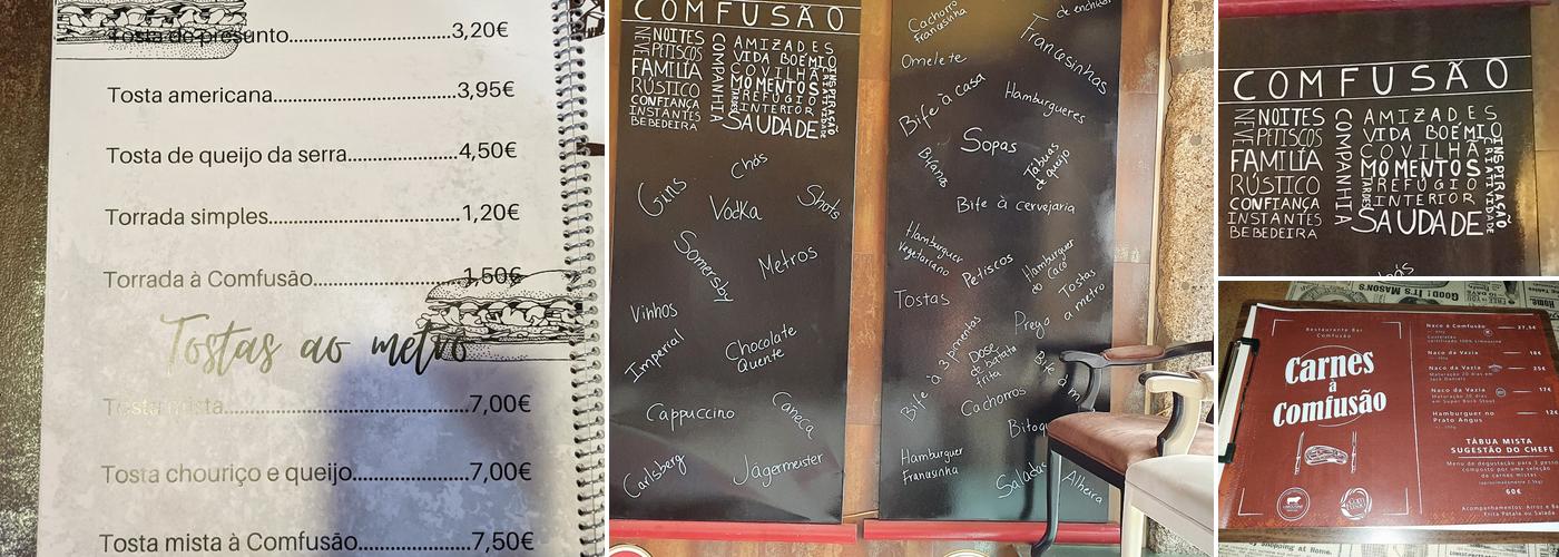 ComFusão, Sabores ComSentidos Menu