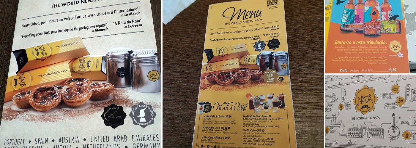 Nata Lisboa (NATA Lisboa - Covilhã - Pastel de Nata) Menu