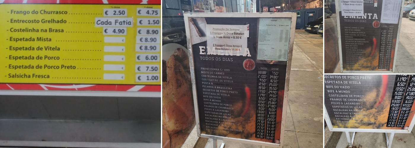 O Mundo na Brasa Menu