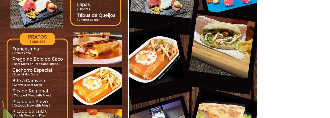 Caravela Sports Bar Menu