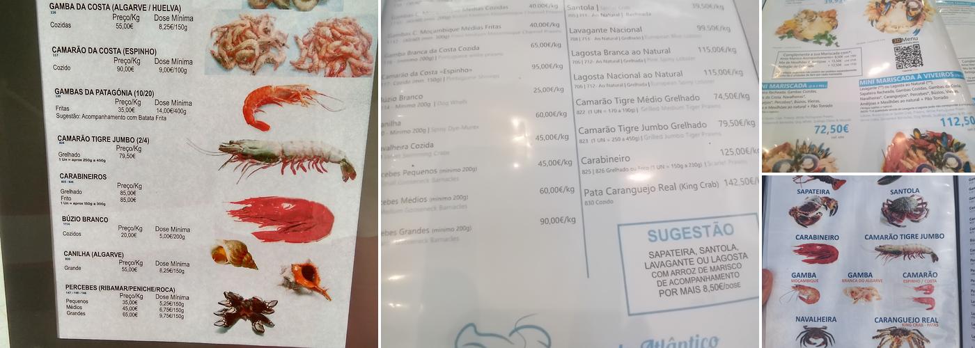 Viveiros do Atlântico Menu