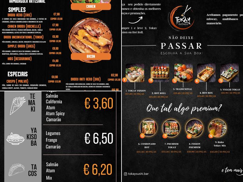 Tokay Sushi Bar Menu