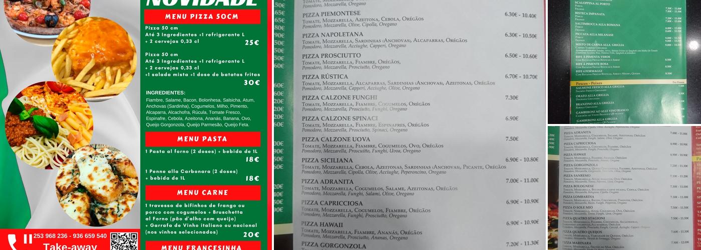 Siamo In Due Restaurante & Pizzeria Menu