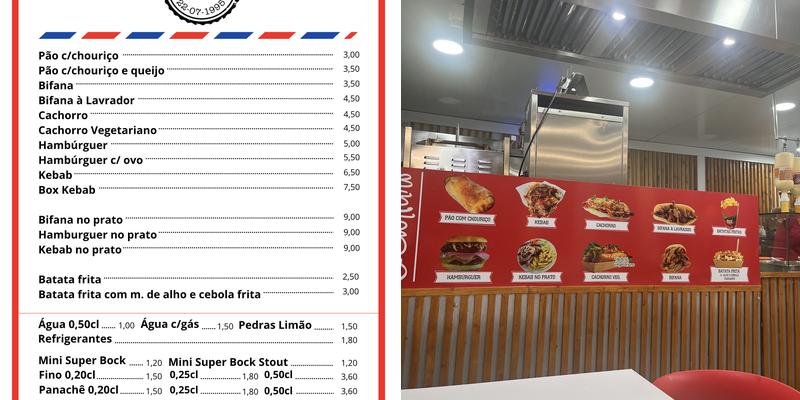 O Carteiro Menu