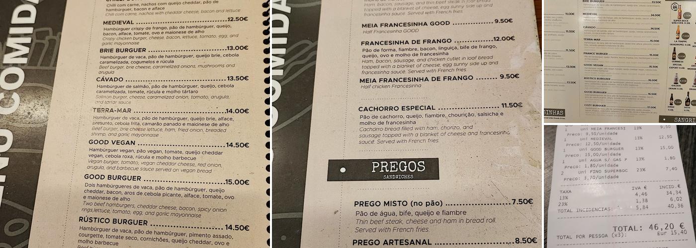 Good - Hamburgueria, Pregaria e Gelataria Menu