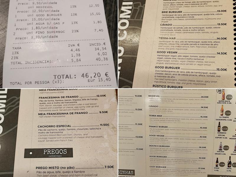 Good - Hamburgueria, Pregaria e Gelataria Menu