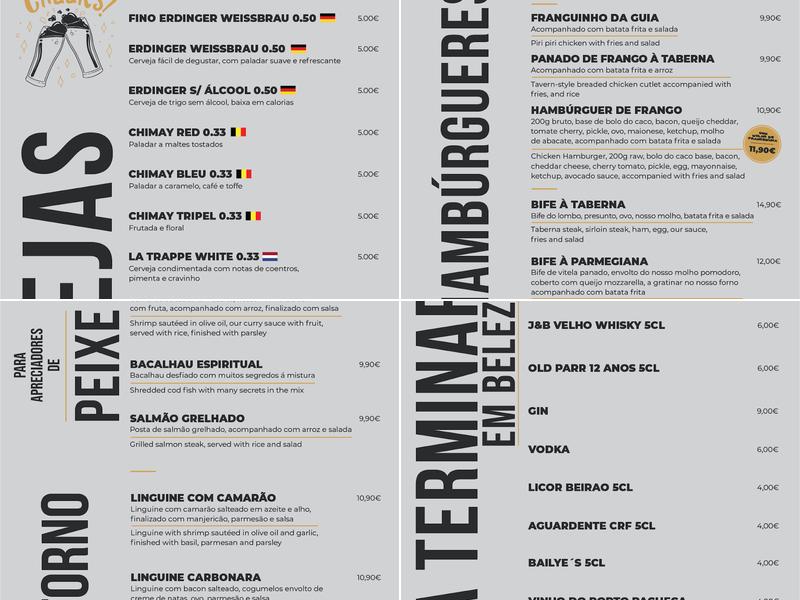 Bella Taberna Menu