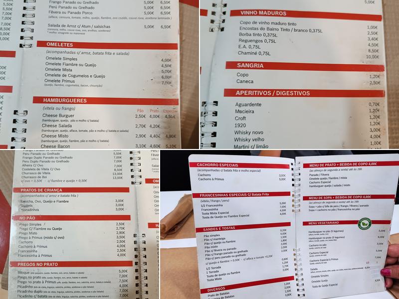 Primus Menu