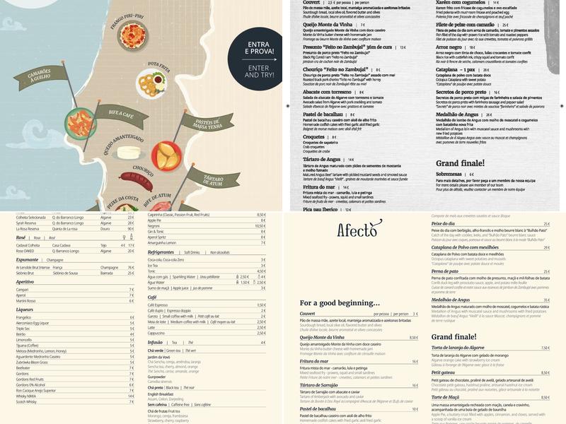 Afecto Restaurante Menu
