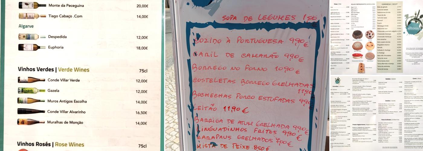 Sto. António Menu