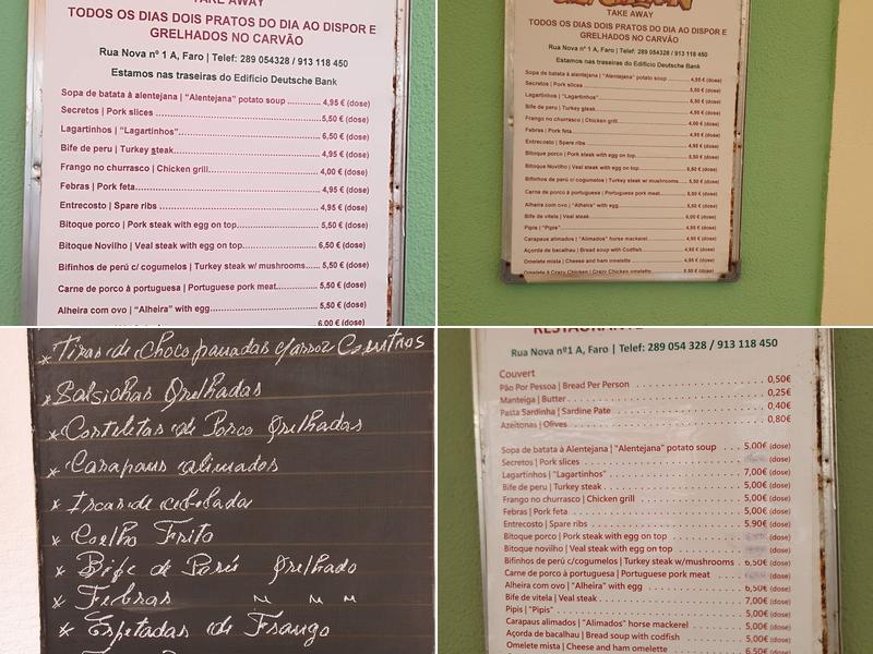 Crazy Chicken Menu