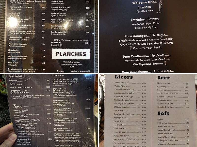 8 Tapas Menu