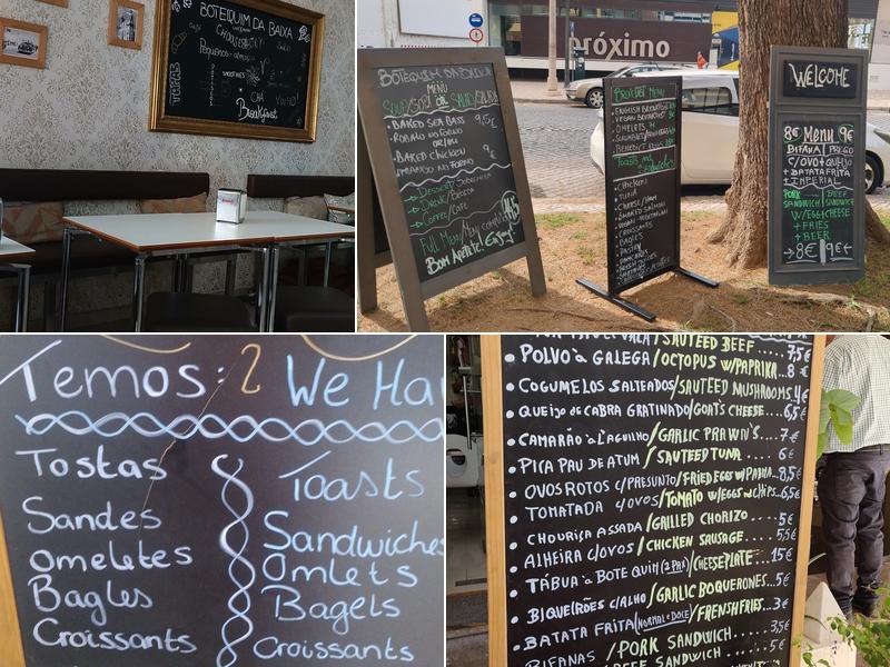 Botequim da Baixa - Café & Bistro Menu