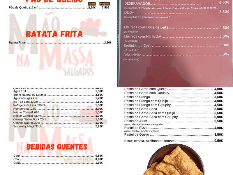 Mão na massa salgados Menu