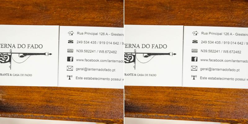 Lanterna do Fado Menu