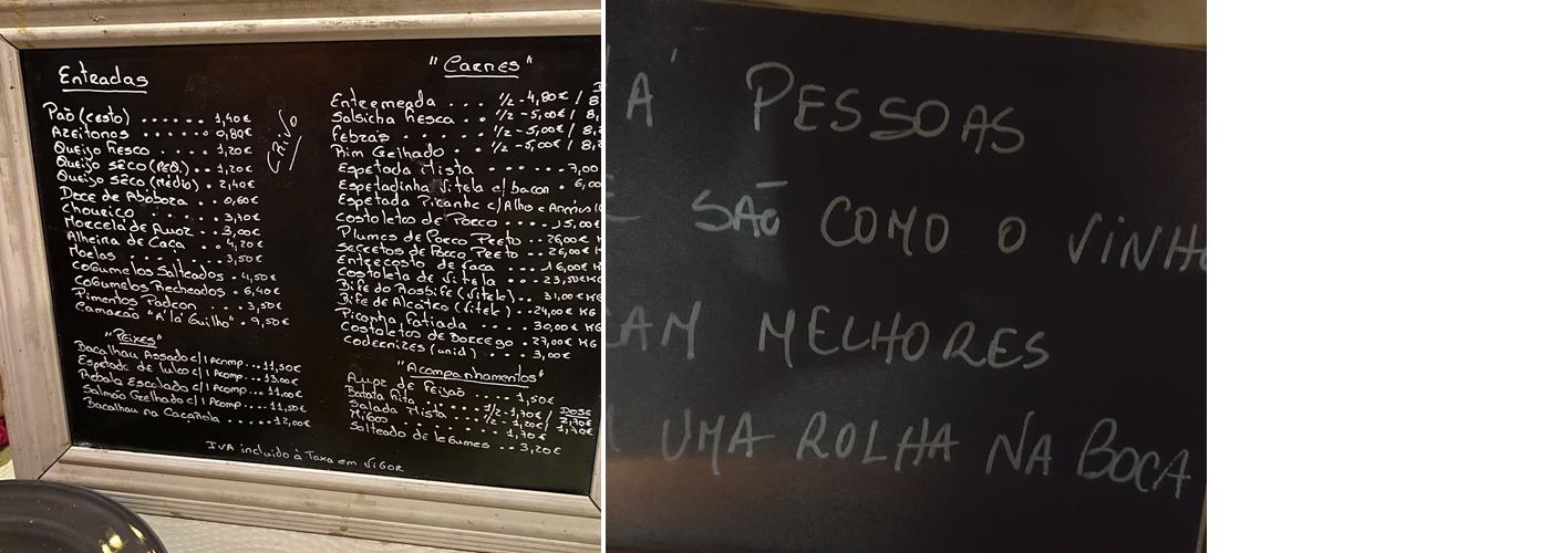 O Crivo (O Calhambeque - O Crivo) Menu