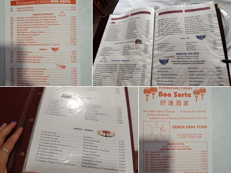 Good Luck (Boa Sorte) Menu