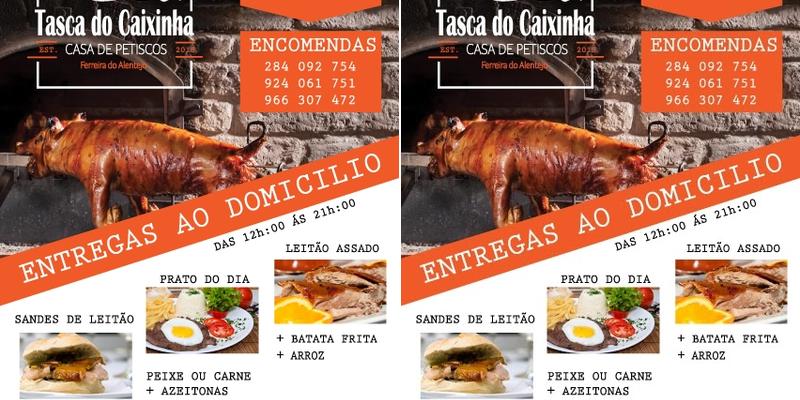 Tasca Do Caixinha Menu