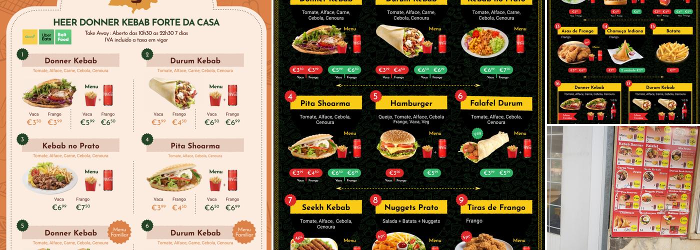 Heer kebab Menu
