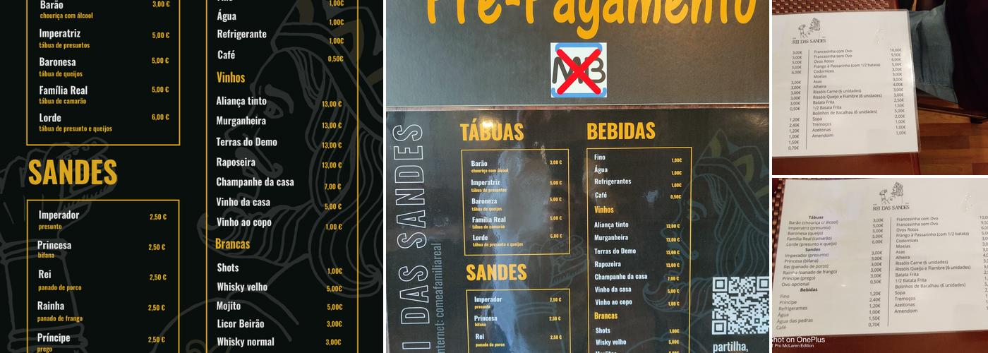 REI DAS SANDES Menu