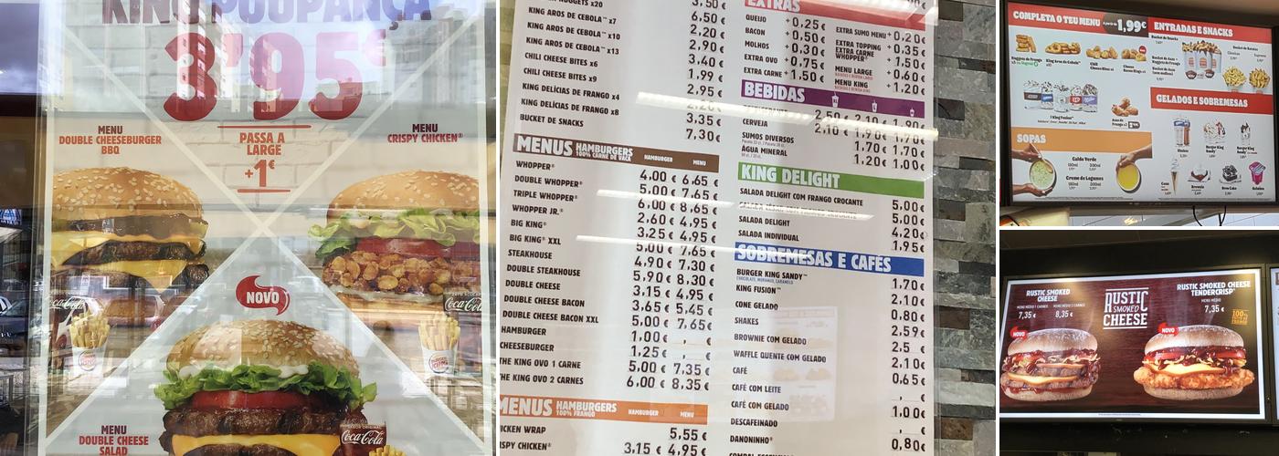 Burger King Menu