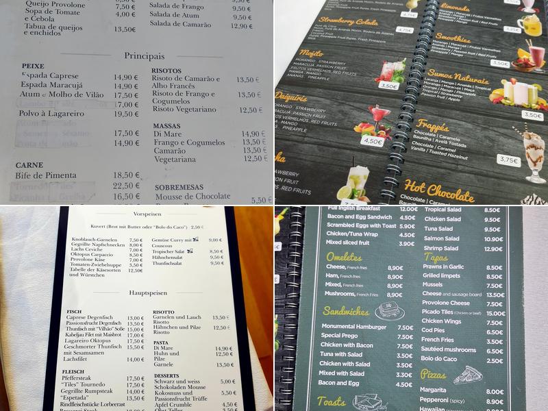 Tiles Restaurant Menu