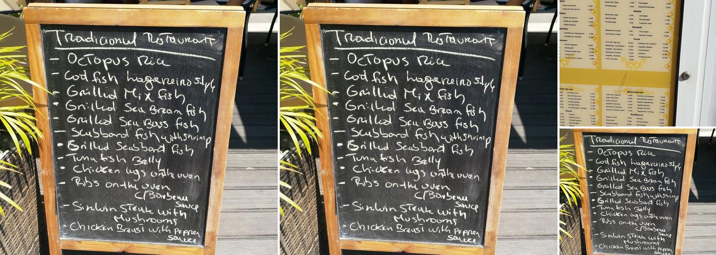 Tradicional Restaurant Menu