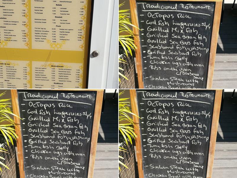 Tradicional Restaurant Menu