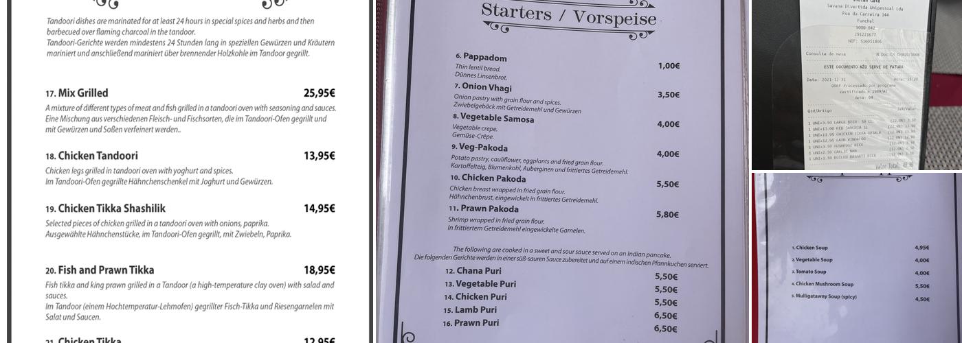 India Gate Menu