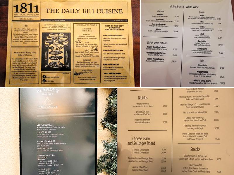 1811 Bistro Wine Bar Menu